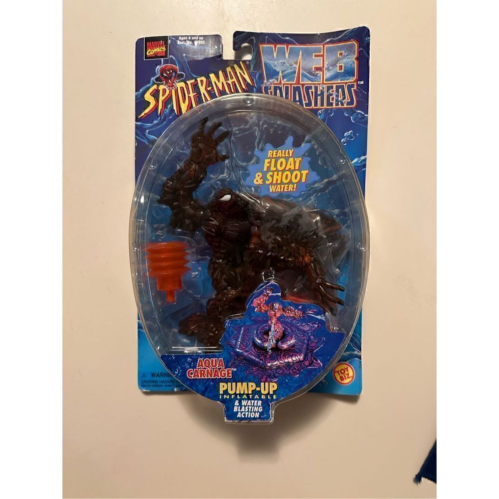 Marvel Spider Man Web Splashers Aqua Carnage ToyBiz Action Figure 1998